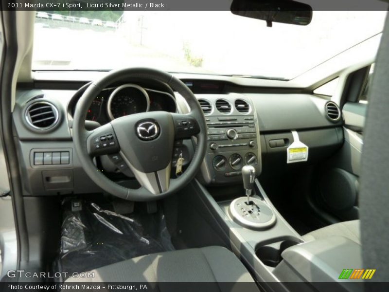 Liquid Silver Metallic / Black 2011 Mazda CX-7 i Sport