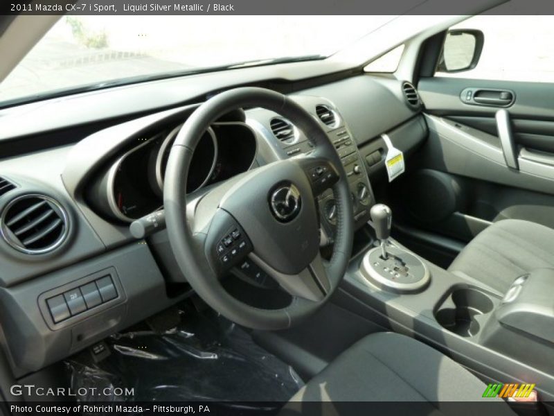 Liquid Silver Metallic / Black 2011 Mazda CX-7 i Sport
