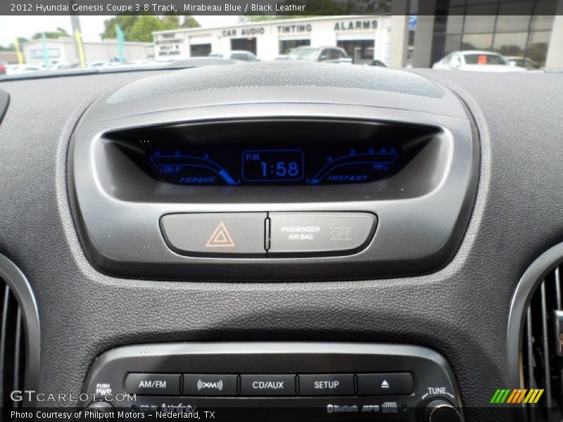 Mirabeau Blue / Black Leather 2012 Hyundai Genesis Coupe 3.8 Track