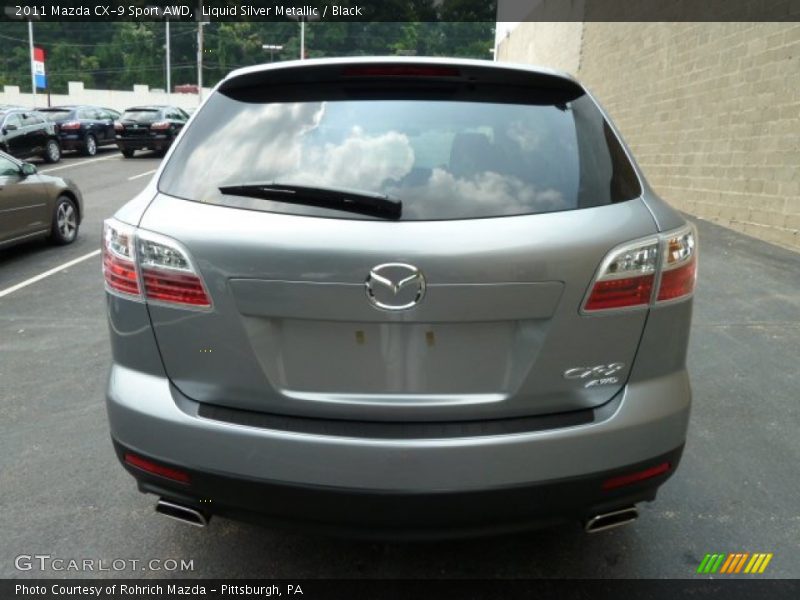 Liquid Silver Metallic / Black 2011 Mazda CX-9 Sport AWD