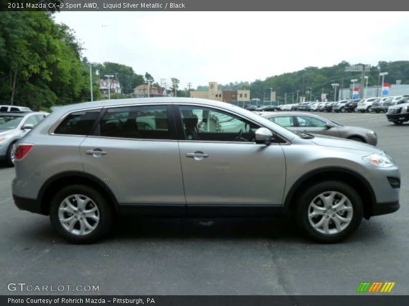 Liquid Silver Metallic / Black 2011 Mazda CX-9 Sport AWD