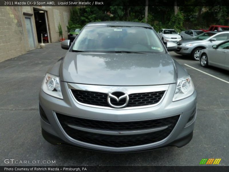 Liquid Silver Metallic / Black 2011 Mazda CX-9 Sport AWD