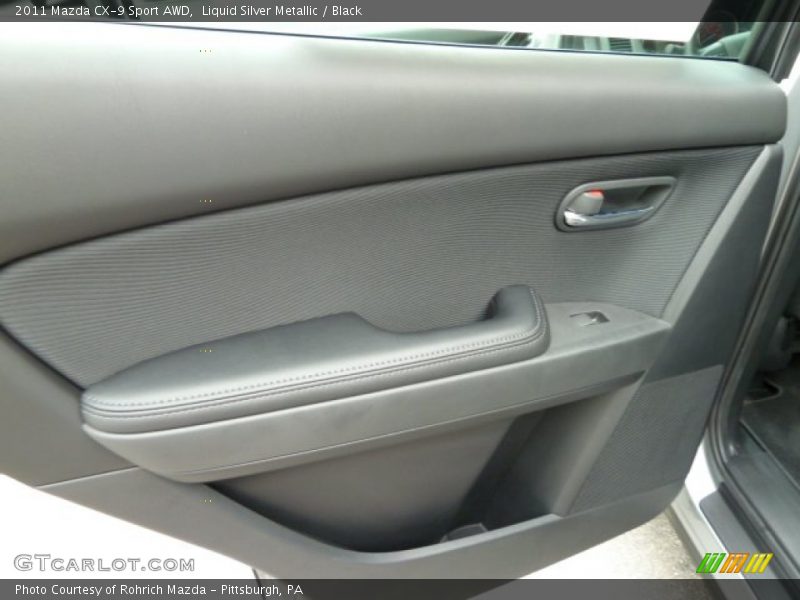 Liquid Silver Metallic / Black 2011 Mazda CX-9 Sport AWD