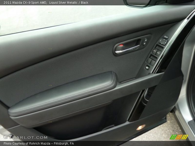 Liquid Silver Metallic / Black 2011 Mazda CX-9 Sport AWD