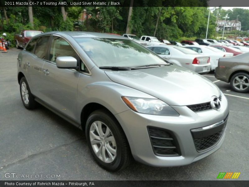 Liquid Silver Metallic / Black 2011 Mazda CX-7 s Touring AWD