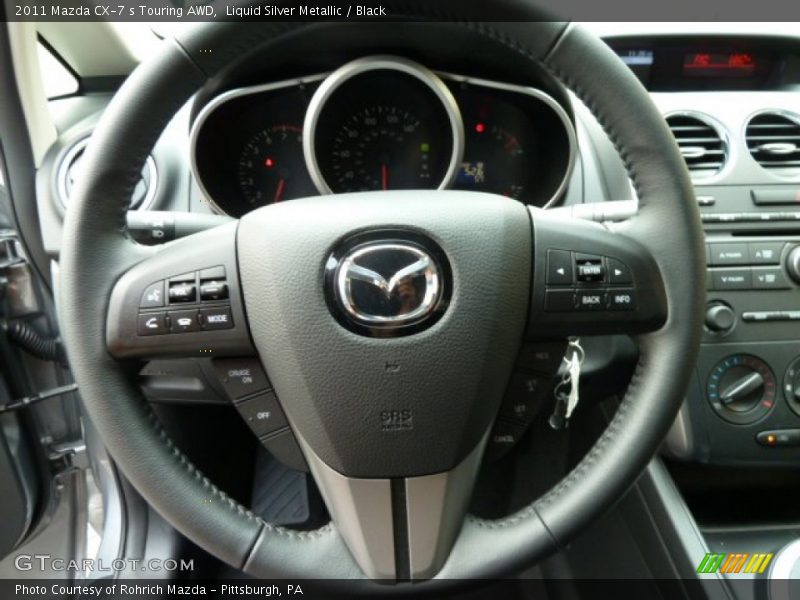 Liquid Silver Metallic / Black 2011 Mazda CX-7 s Touring AWD