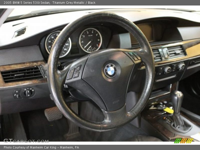 Titanium Grey Metallic / Black 2005 BMW 5 Series 530i Sedan