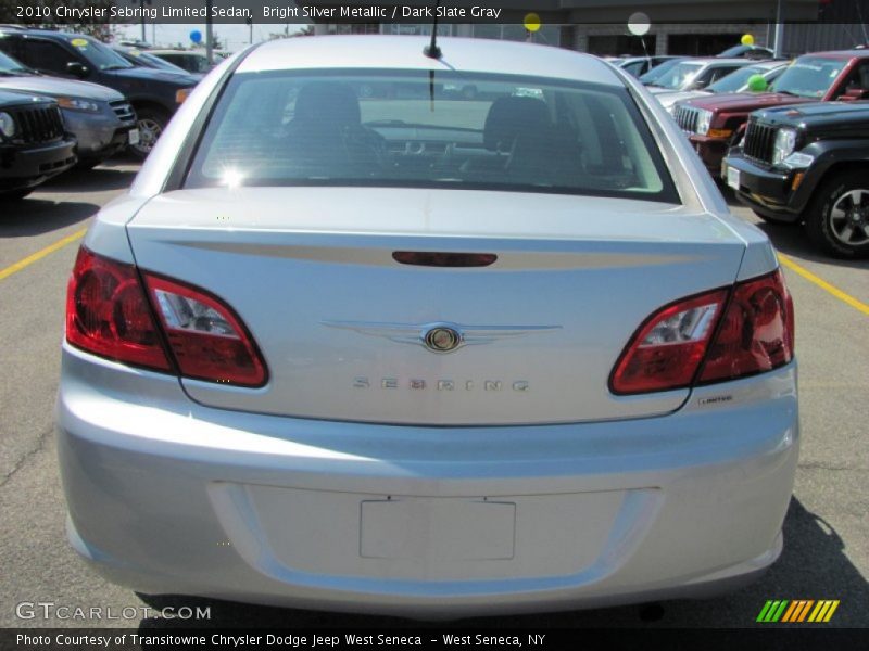 Bright Silver Metallic / Dark Slate Gray 2010 Chrysler Sebring Limited Sedan