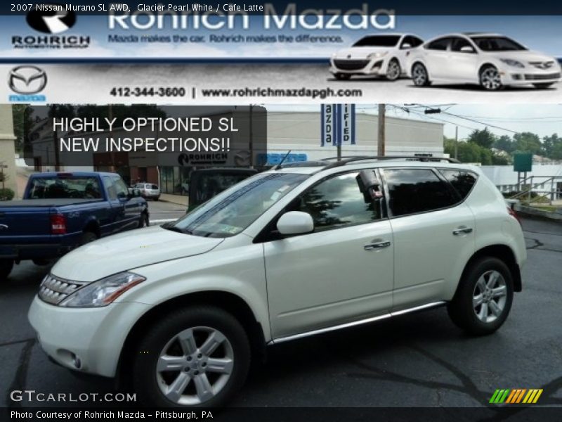 Glacier Pearl White / Cafe Latte 2007 Nissan Murano SL AWD