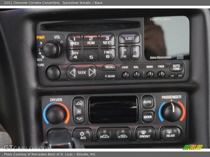 Controls of 2001 Corvette Convertible
