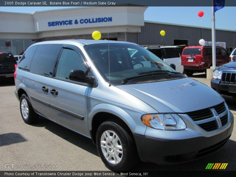 Butane Blue Pearl / Medium Slate Gray 2005 Dodge Caravan SE