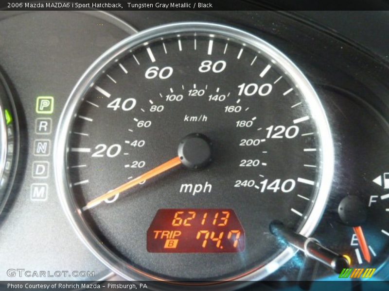 Tungsten Gray Metallic / Black 2006 Mazda MAZDA6 i Sport Hatchback