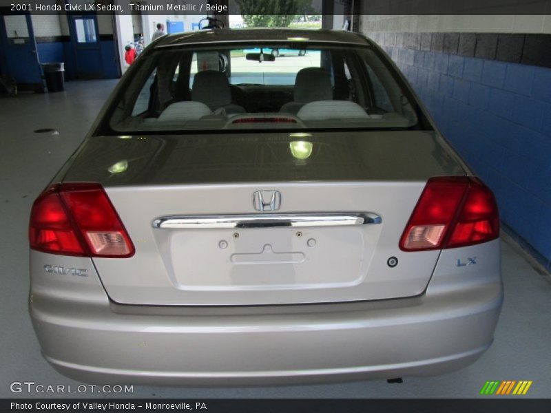 Titanium Metallic / Beige 2001 Honda Civic LX Sedan