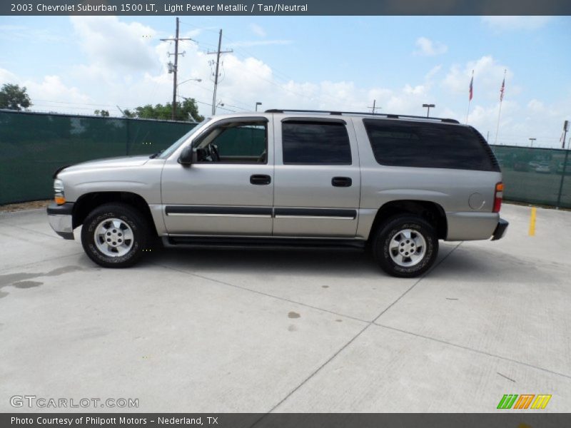 Light Pewter Metallic / Tan/Neutral 2003 Chevrolet Suburban 1500 LT