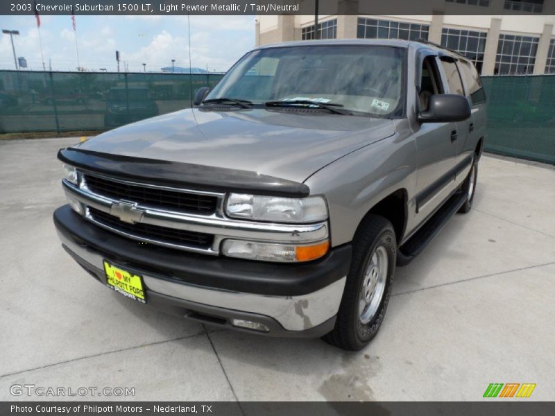 Light Pewter Metallic / Tan/Neutral 2003 Chevrolet Suburban 1500 LT