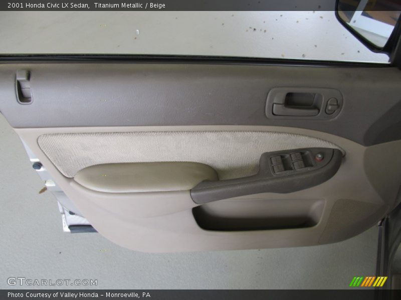 Titanium Metallic / Beige 2001 Honda Civic LX Sedan