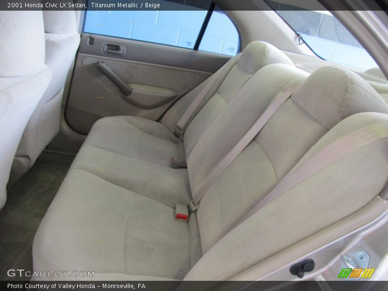 Titanium Metallic / Beige 2001 Honda Civic LX Sedan