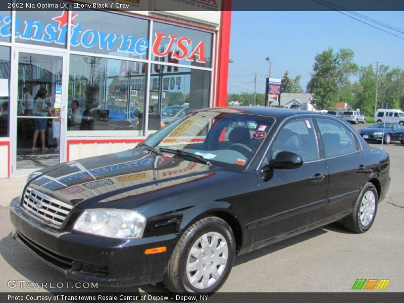 Ebony Black / Gray 2002 Kia Optima LX