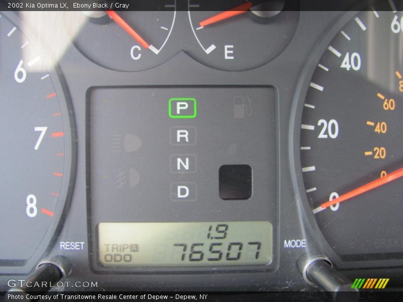 Ebony Black / Gray 2002 Kia Optima LX
