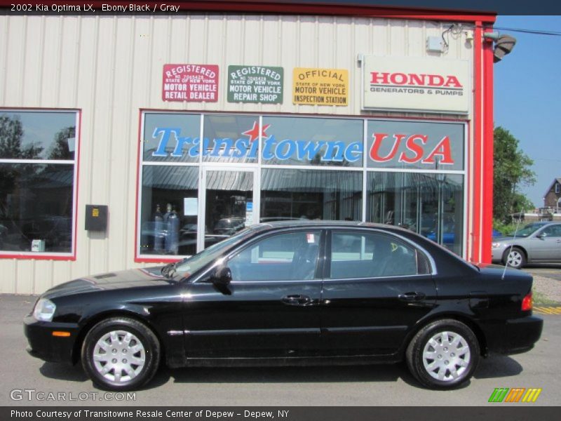 Ebony Black / Gray 2002 Kia Optima LX