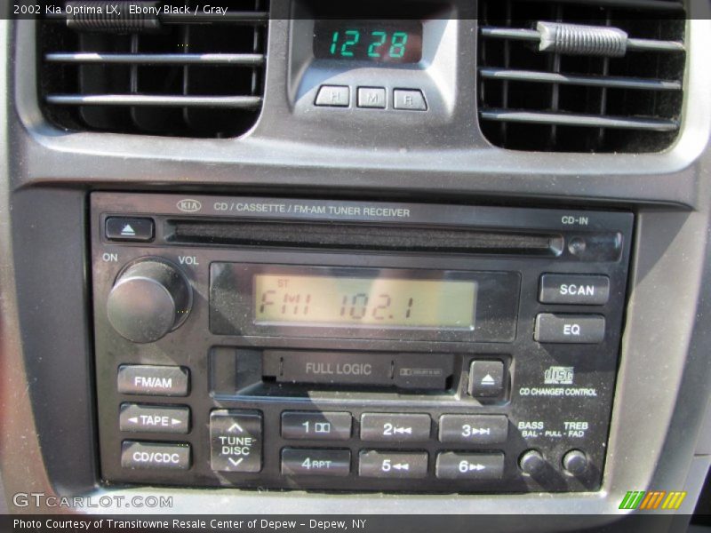 Ebony Black / Gray 2002 Kia Optima LX