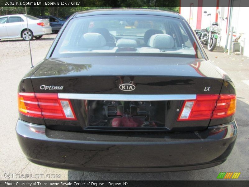 Ebony Black / Gray 2002 Kia Optima LX