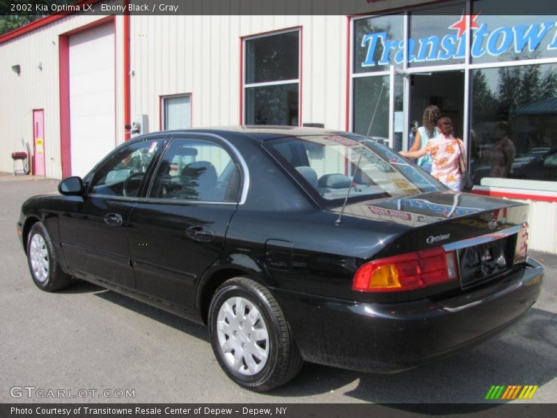 Ebony Black / Gray 2002 Kia Optima LX