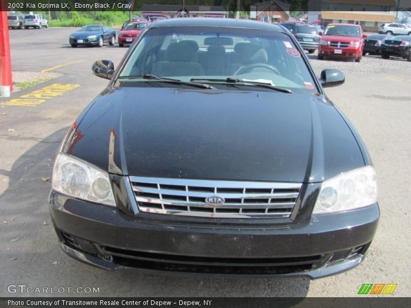 Ebony Black / Gray 2002 Kia Optima LX