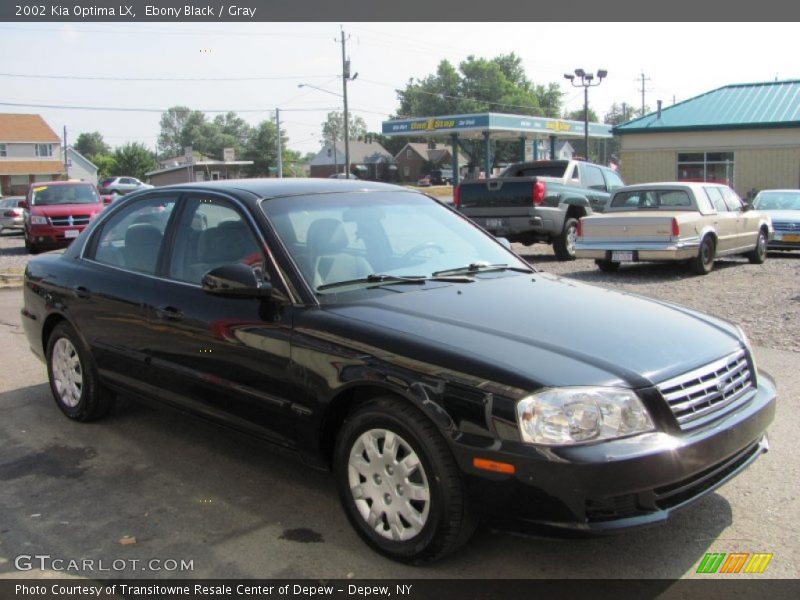 Ebony Black / Gray 2002 Kia Optima LX