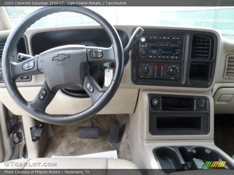 Light Pewter Metallic / Tan/Neutral 2003 Chevrolet Suburban 1500 LT