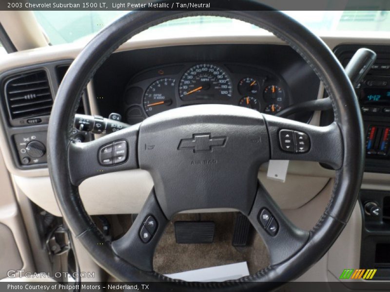 Light Pewter Metallic / Tan/Neutral 2003 Chevrolet Suburban 1500 LT