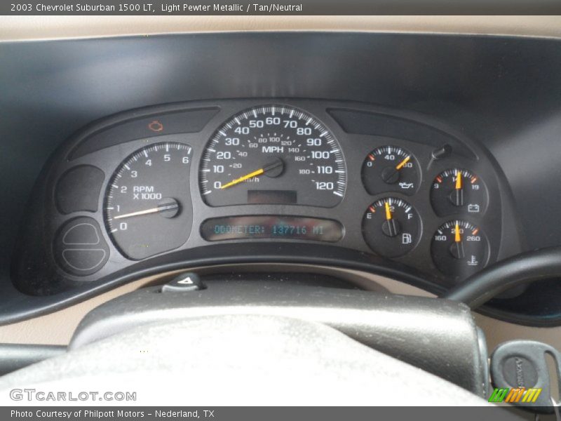 Light Pewter Metallic / Tan/Neutral 2003 Chevrolet Suburban 1500 LT