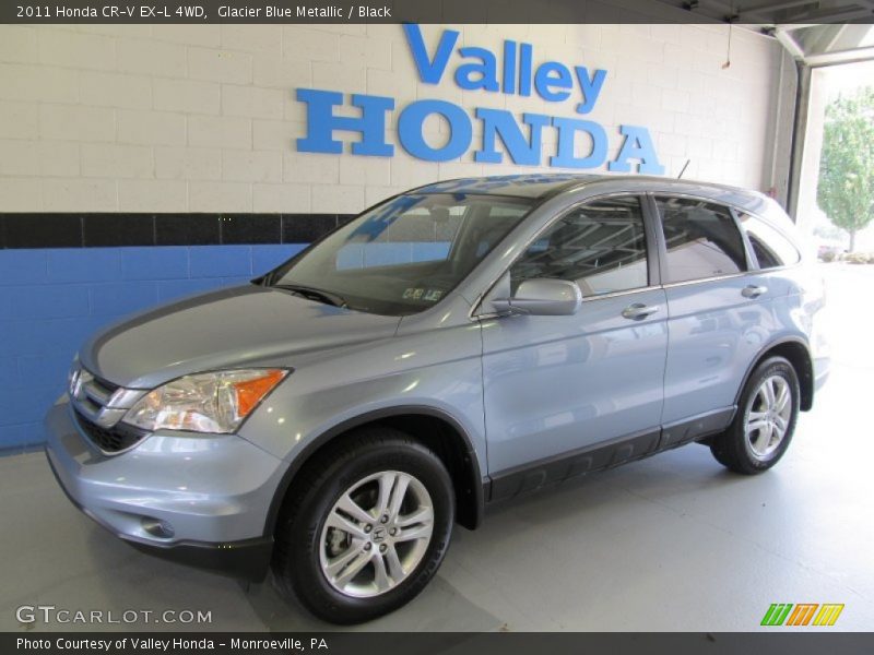 Glacier Blue Metallic / Black 2011 Honda CR-V EX-L 4WD