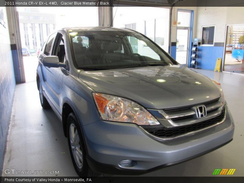 Glacier Blue Metallic / Black 2011 Honda CR-V EX-L 4WD