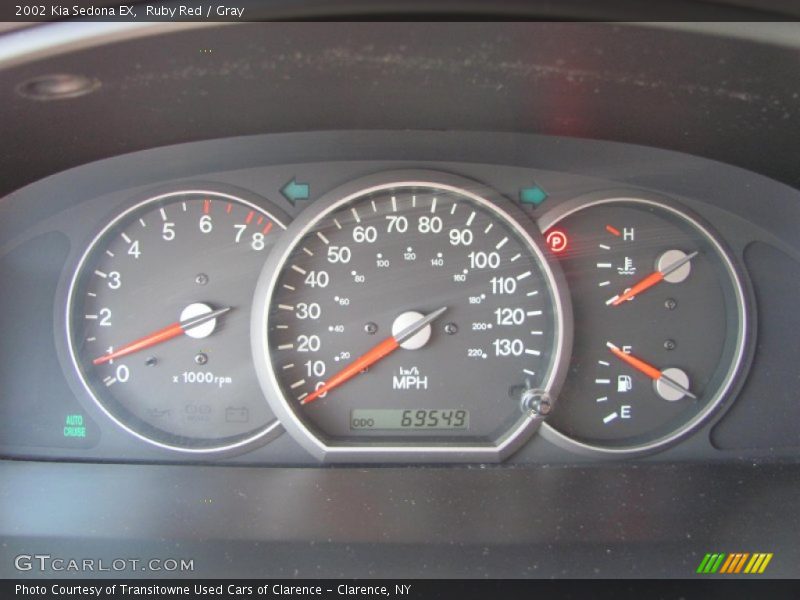 Ruby Red / Gray 2002 Kia Sedona EX