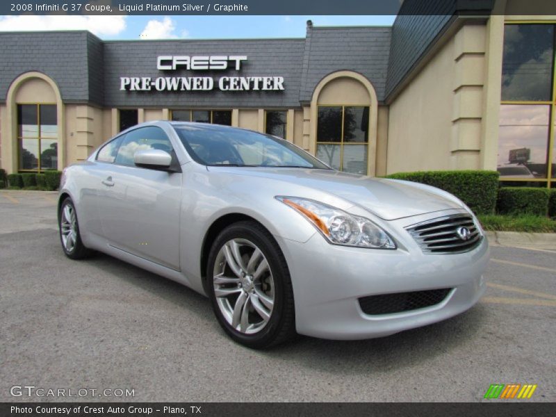 Liquid Platinum Silver / Graphite 2008 Infiniti G 37 Coupe