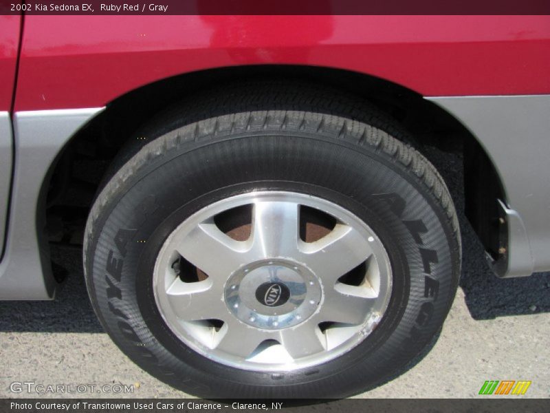 Ruby Red / Gray 2002 Kia Sedona EX
