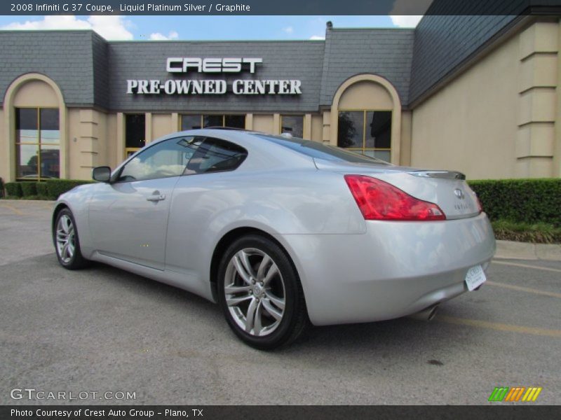 Liquid Platinum Silver / Graphite 2008 Infiniti G 37 Coupe