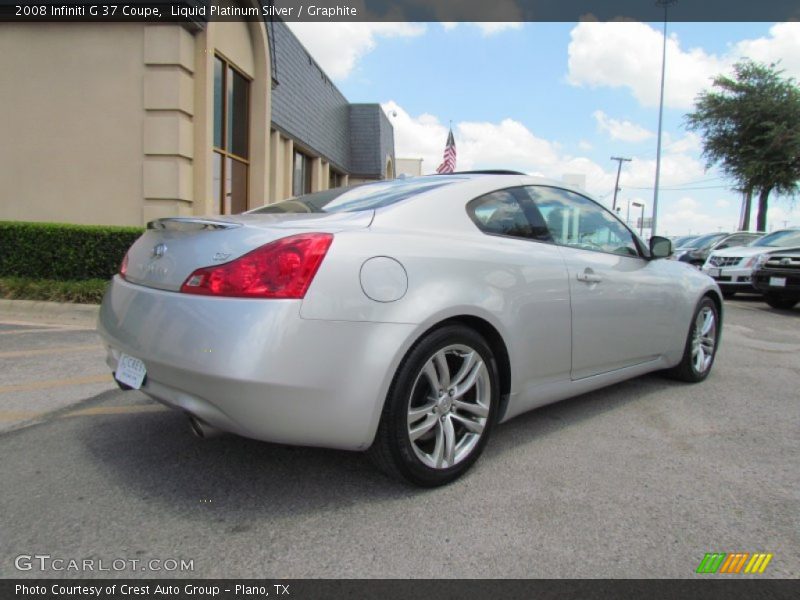 Liquid Platinum Silver / Graphite 2008 Infiniti G 37 Coupe
