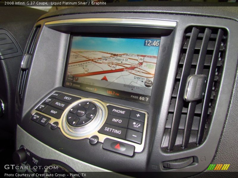 Liquid Platinum Silver / Graphite 2008 Infiniti G 37 Coupe