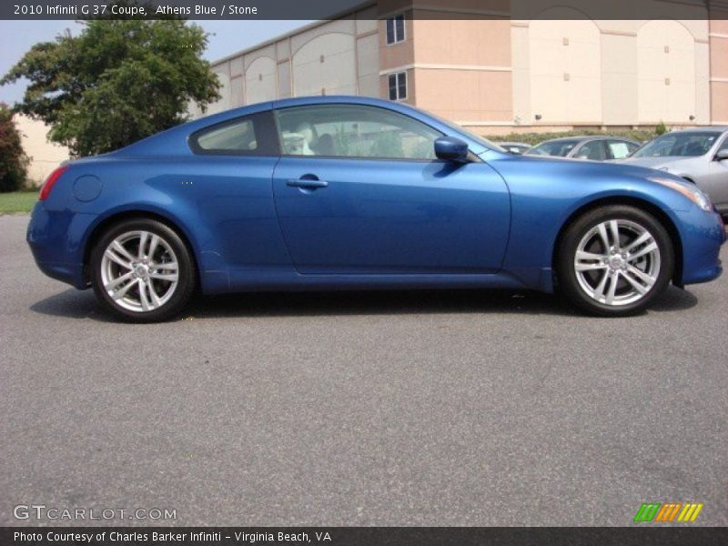 Athens Blue / Stone 2010 Infiniti G 37 Coupe