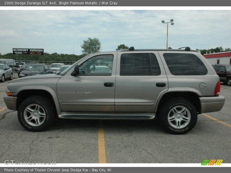 Bright Platinum Metallic / Mist Gray 2000 Dodge Durango SLT 4x4