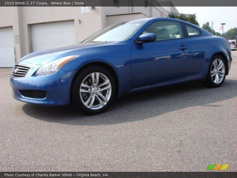 Athens Blue / Stone 2010 Infiniti G 37 Coupe