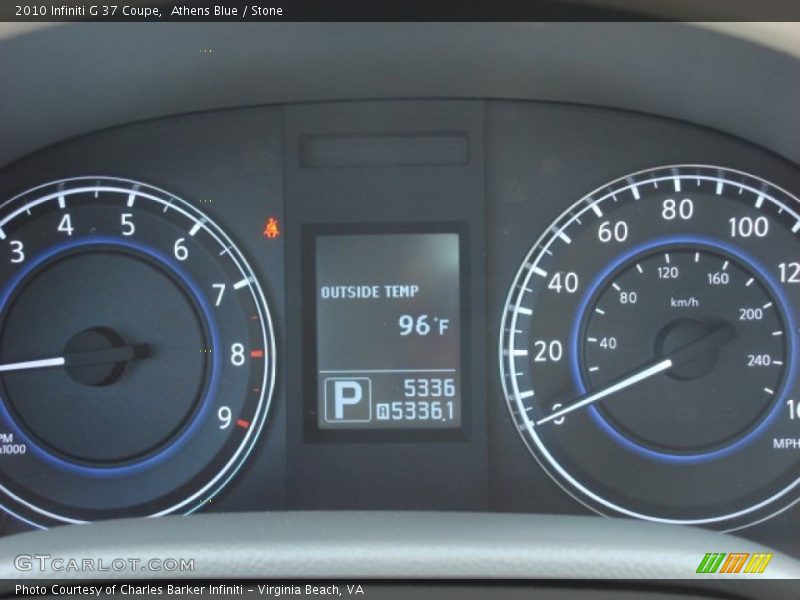 Athens Blue / Stone 2010 Infiniti G 37 Coupe