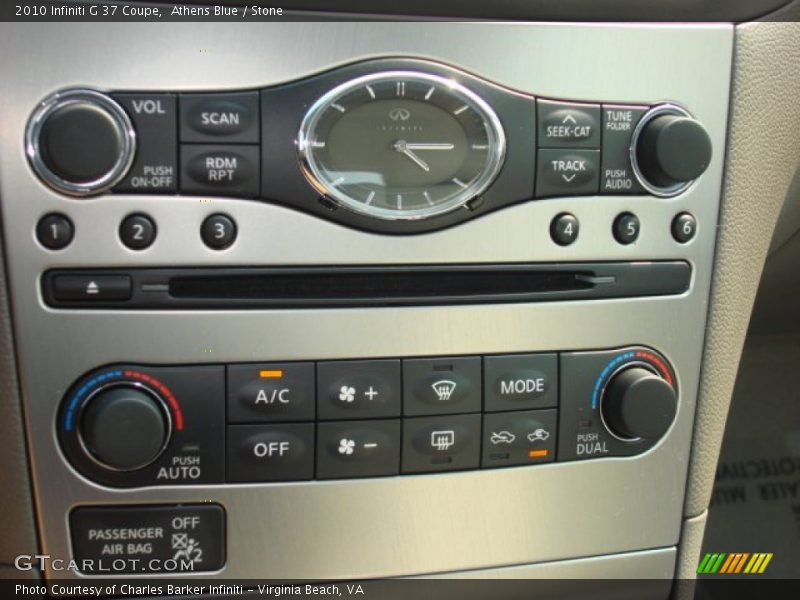 Controls of 2010 G 37 Coupe