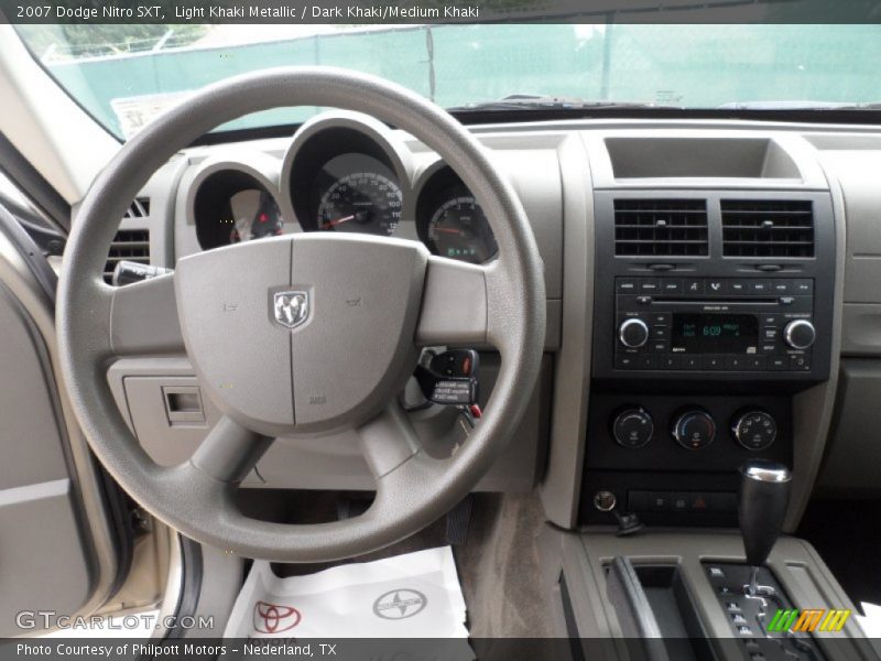 Light Khaki Metallic / Dark Khaki/Medium Khaki 2007 Dodge Nitro SXT