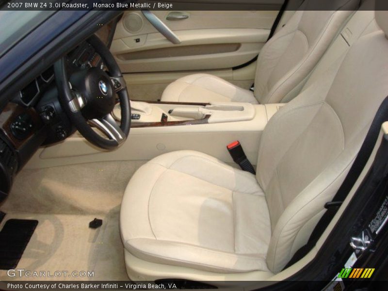 Monaco Blue Metallic / Beige 2007 BMW Z4 3.0i Roadster
