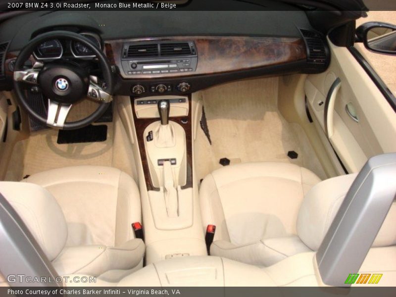 Monaco Blue Metallic / Beige 2007 BMW Z4 3.0i Roadster