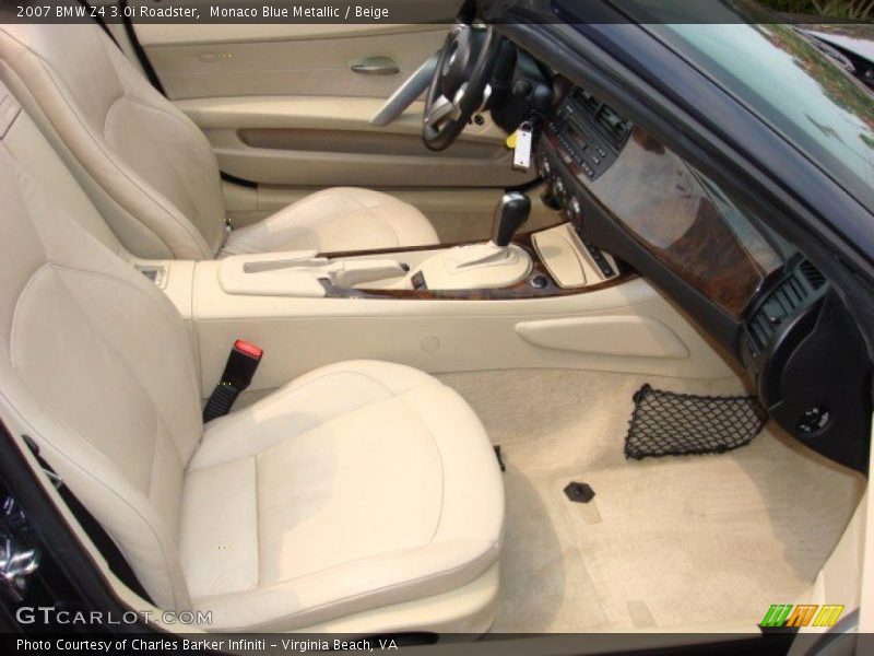 Monaco Blue Metallic / Beige 2007 BMW Z4 3.0i Roadster