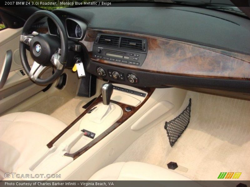 Monaco Blue Metallic / Beige 2007 BMW Z4 3.0i Roadster